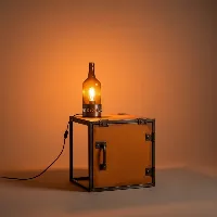 Stylish upcycled decor items in a bright living space