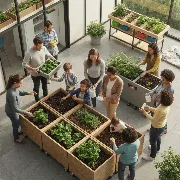 Eco-friendly community illustration